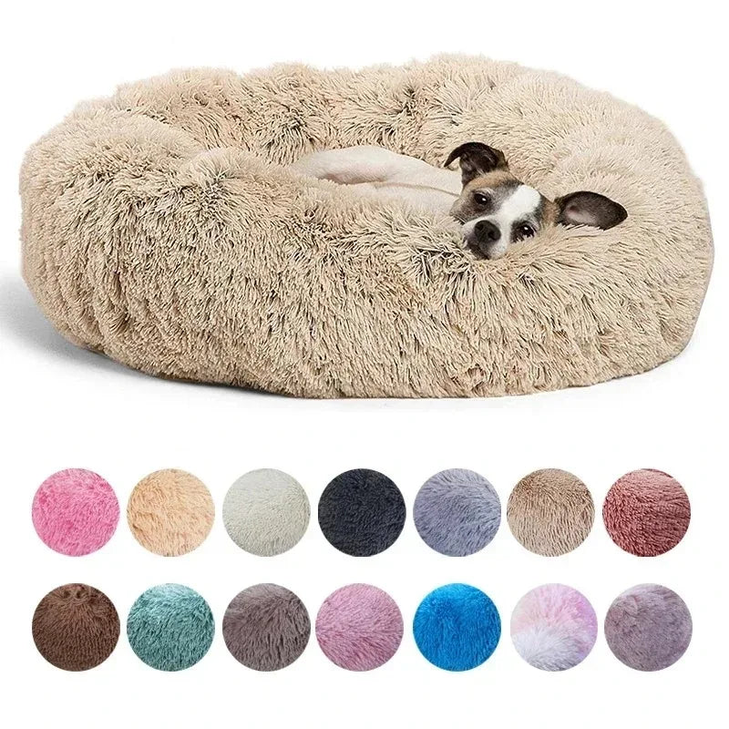 Round Pet Bed 40–90cm – Super Soft, Plush, Warm, for Medium & Large Dogs and Cats
