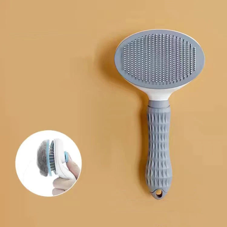 Pet Grooming Brush – Stainless Steel Comb for Cats & Long-Hair Dogs