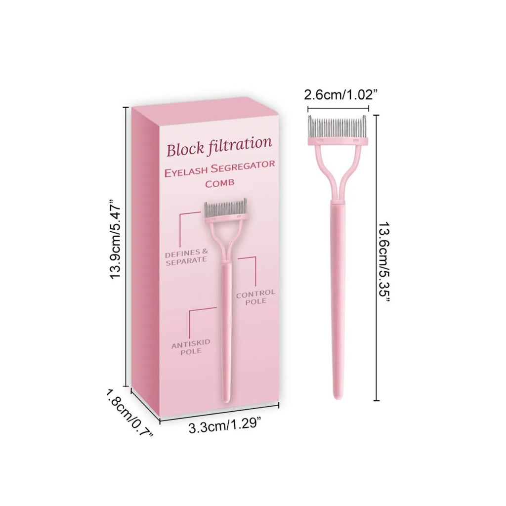 Portable Eyelash Brush Comb – Collapsible, Stainless Steel, Mascara & Curl Tool