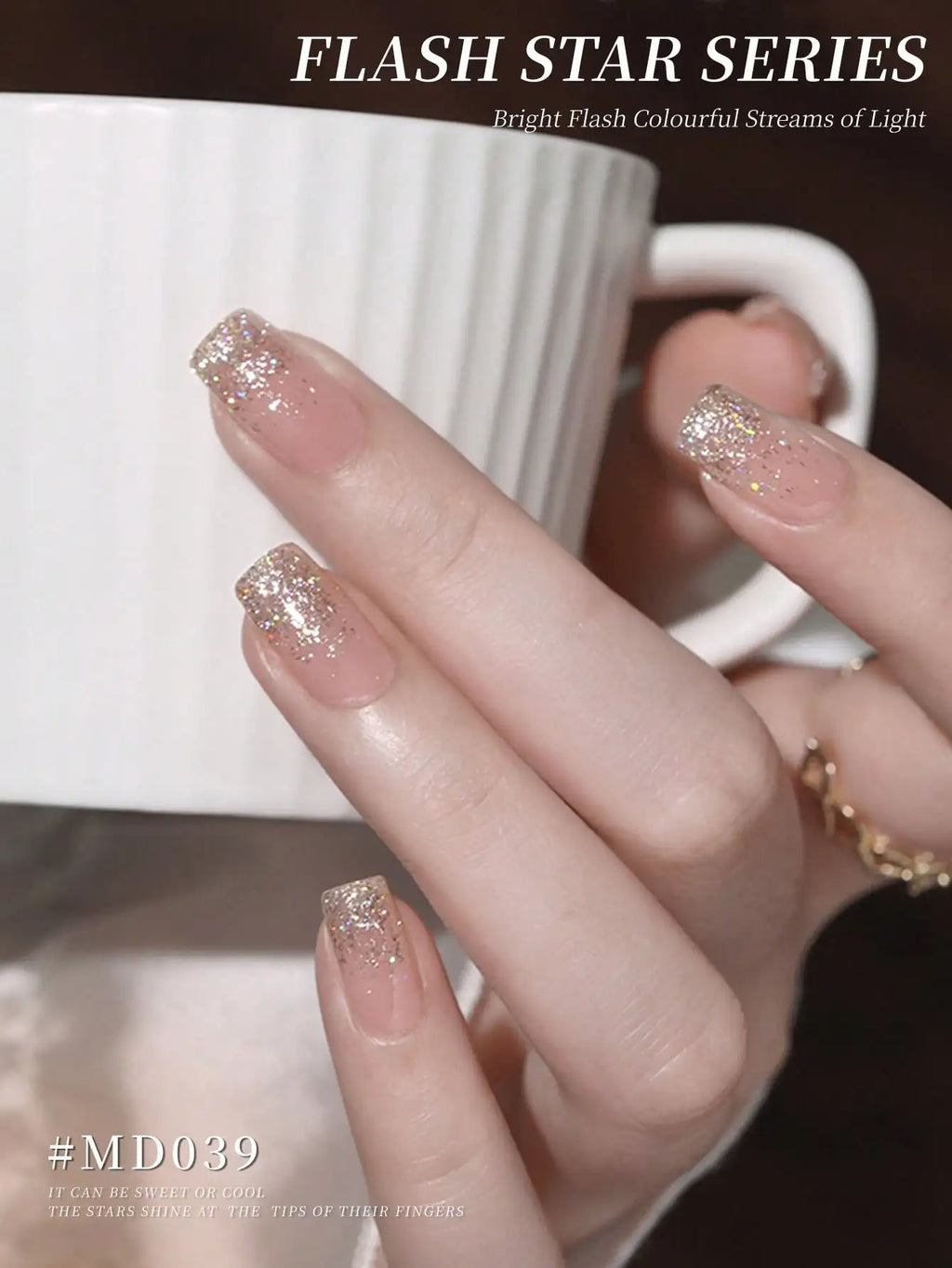 6PCS Holographic Glitter Gel Polish – 15ml, Sparkling, Peelable, UV/LED, DIY Home Use
