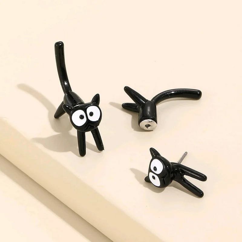 Chat Noir – Cute Black Cat Earrings