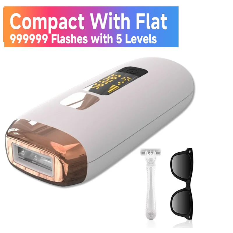 900,000 Flashes IPL Hair Removal System – Painless Permanent Epilator for Women