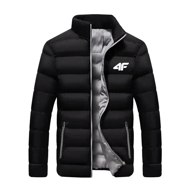 Men's Cotton Coat – Casual, Lightweight, Warm, Stand Collar, High Quality