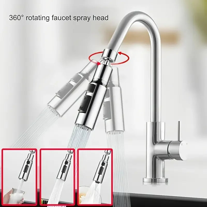 Kitchen Waterfall Swivel Faucet – Three-Mode Splash-Proof Extension Nozzle