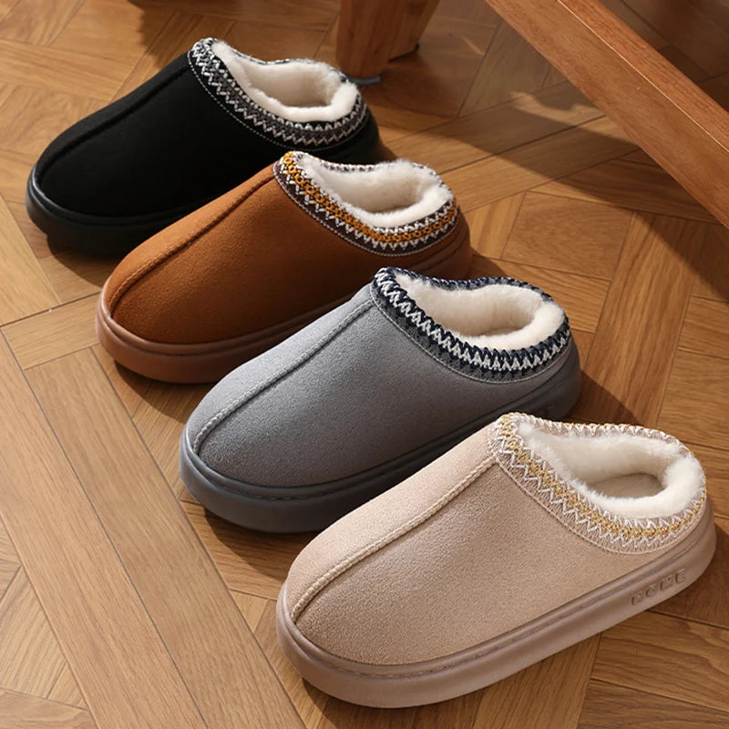 Fluffy Platform Warm Winter Slippers for Women