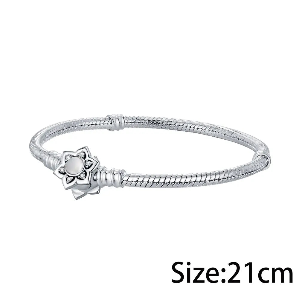 925 Sterling Silver Lotus Charm Pendant – Women’s DIY Bracelet