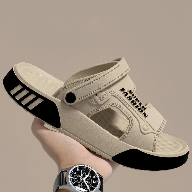 Men's EVA Slippers – Soft Sole, Platform Slides, Indoor/Outdoor, Beach & Home Shoes