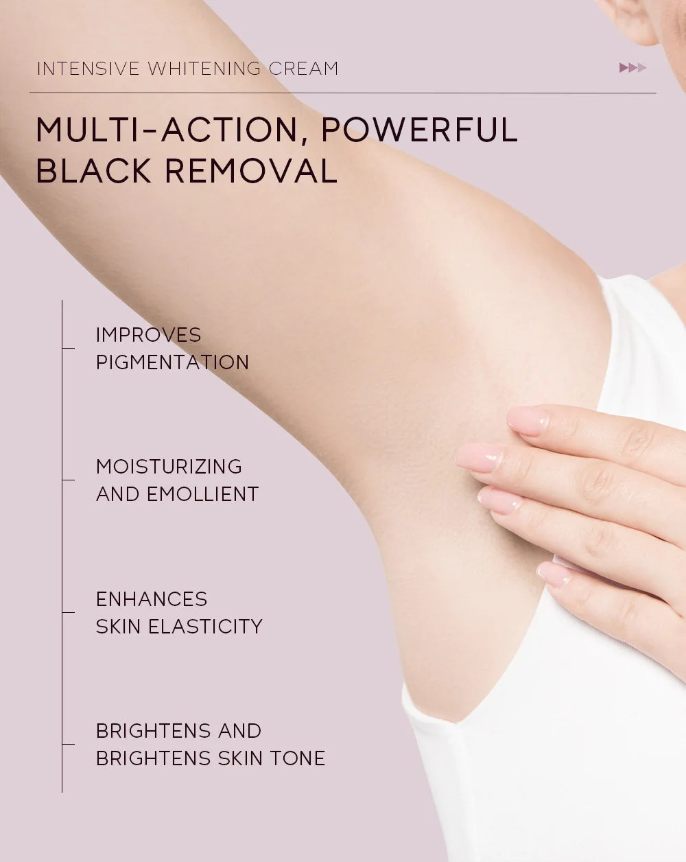Underarm & Intimate Whitening Cream – Dark Skin Lightening, Moisturizing, Korean Skincare