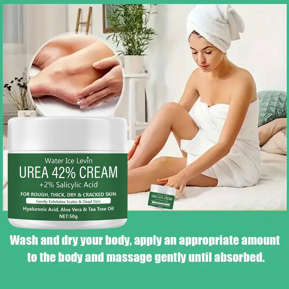 Urea & Salicylic Acid Cream – 42% Urea + 2% Salicylic, Deep Moisturizing for Hands & Feet