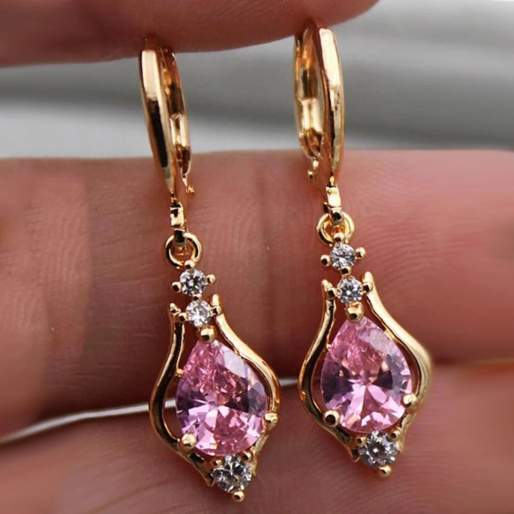 Goutte Multicolore – Teardrop Zircon Earrings