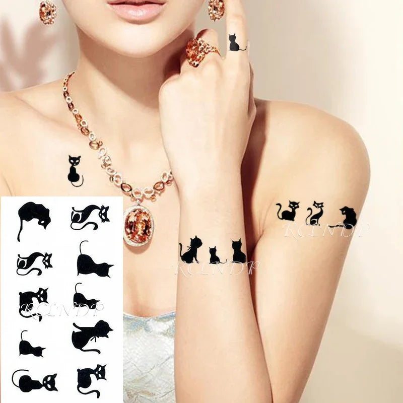 Waterproof Temporary Tattoo – Heartbeat Line, Small, Body Art for Women & Girls