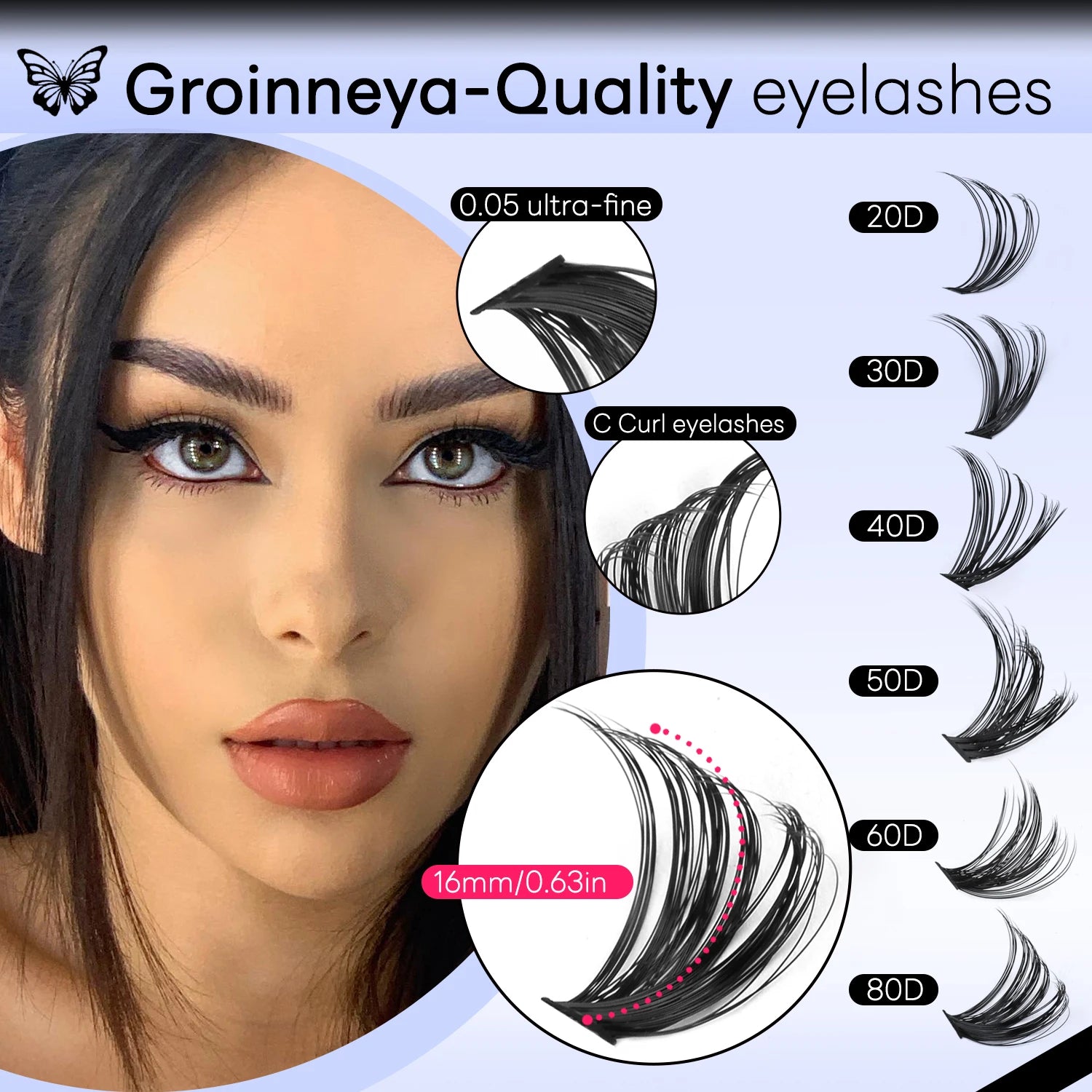 Clusters Lashes Book – High Capacity, Mixed Styles 10–16mm, Mega Volume, Wispy Cluster Lashes