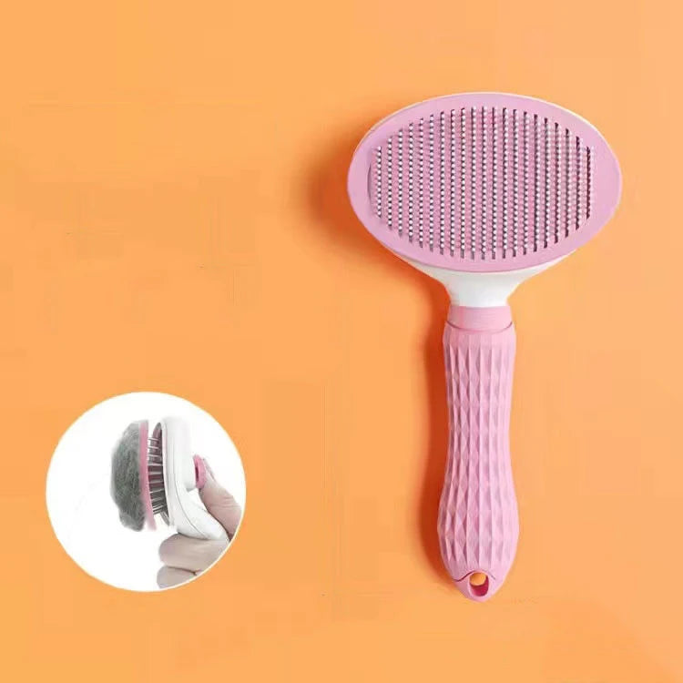 Pet Grooming Brush – Stainless Steel Comb for Cats & Long-Hair Dogs
