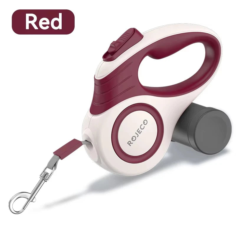 ROJECO Automatic Dog Leash – 3M/5M, Retractable, Outdoor Walking, Small Dogs & Cats