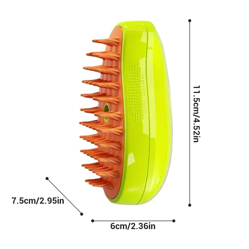 Cat & Dog Steam Brush – 3-in-1 Electric Grooming, Sprayer & Massage Comb