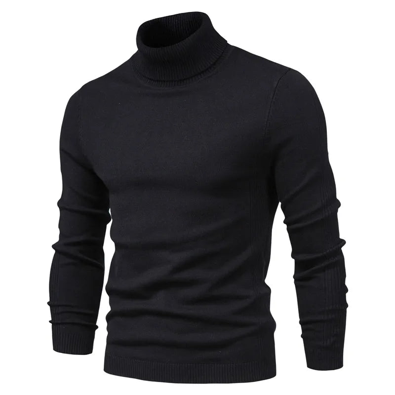 Men's Turtleneck Sweater 2021 – Casual, Solid Color, Warm, Slim Fit, Long Sleeve, High Quality