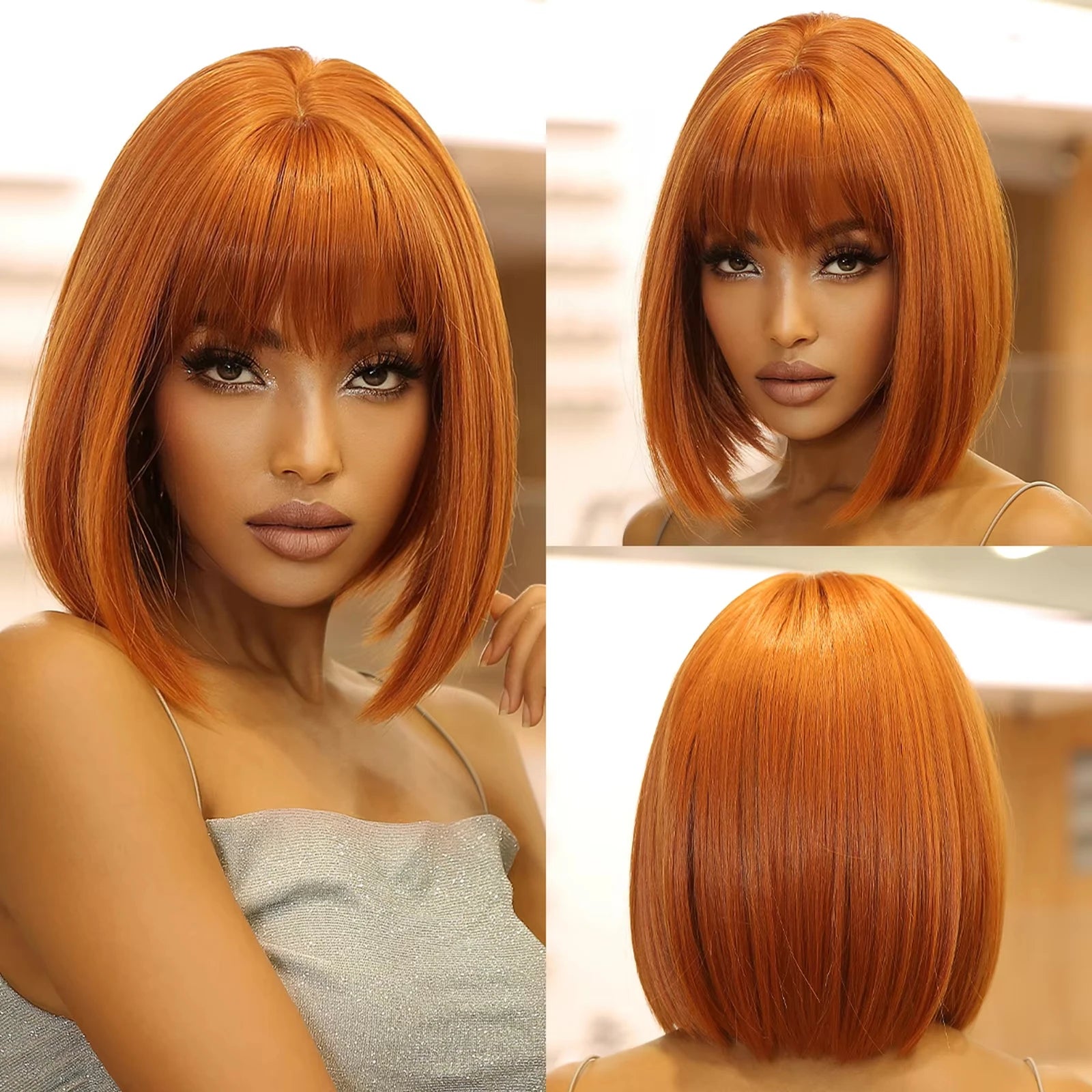 Black Synthetic Wig – Long Wavy, Middle Part, Heat-Resistant, Party & Daily Use