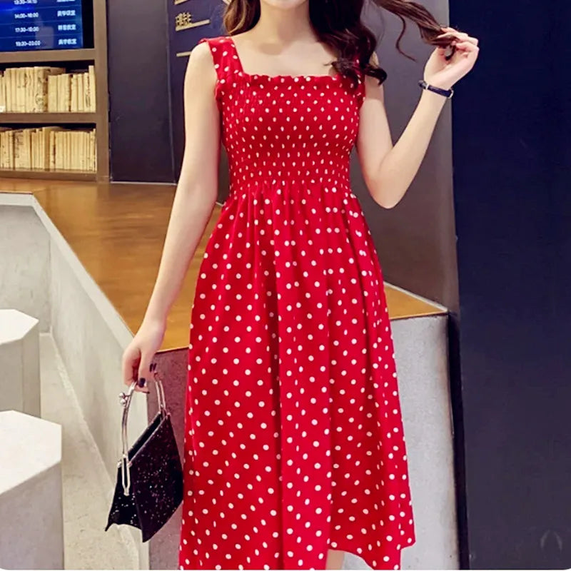 Befree Summer Dots Ruffle Maxi Dress