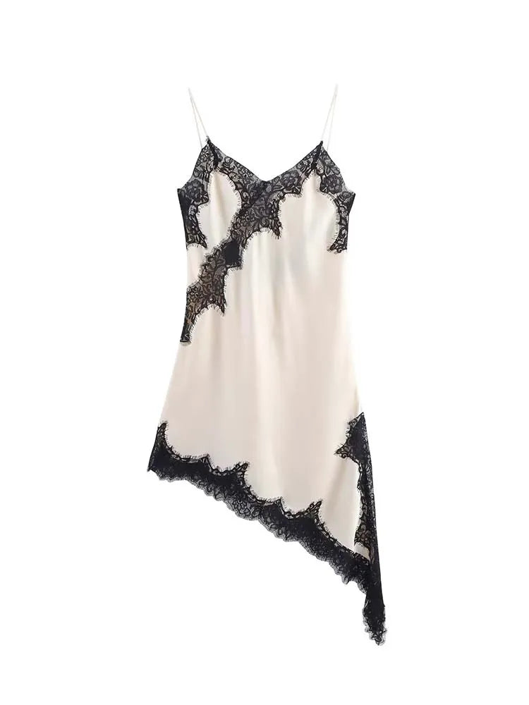 Women’s Summer V-Neck Lace Halter Dress