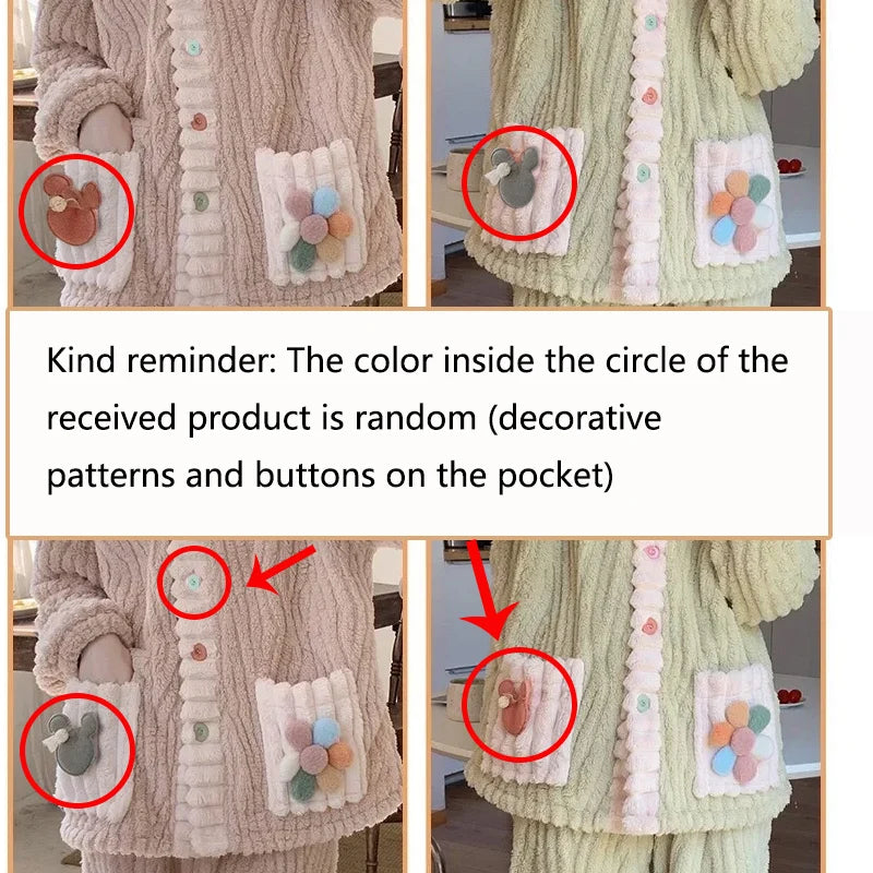 Women’s Winter Flannel Pajama Set – Cozy Cardigan & Pants