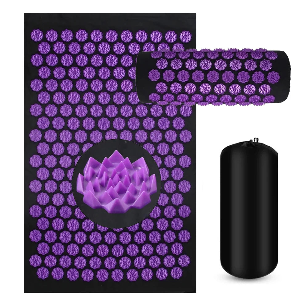 Acupressure Yoga Mat – Kuznetsov Applicator, Spikes Cushion, Foot & Body Massage