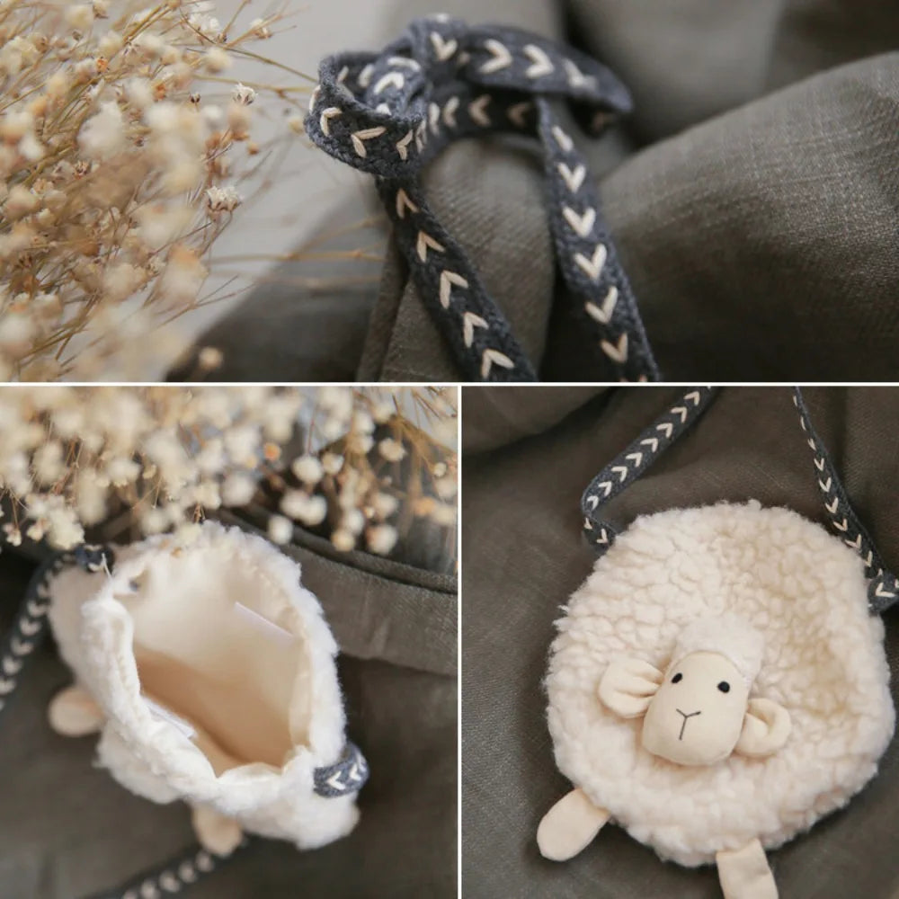 Sheep Plush Crossbody Bag – Mini Coin Purse for Girls & Kids