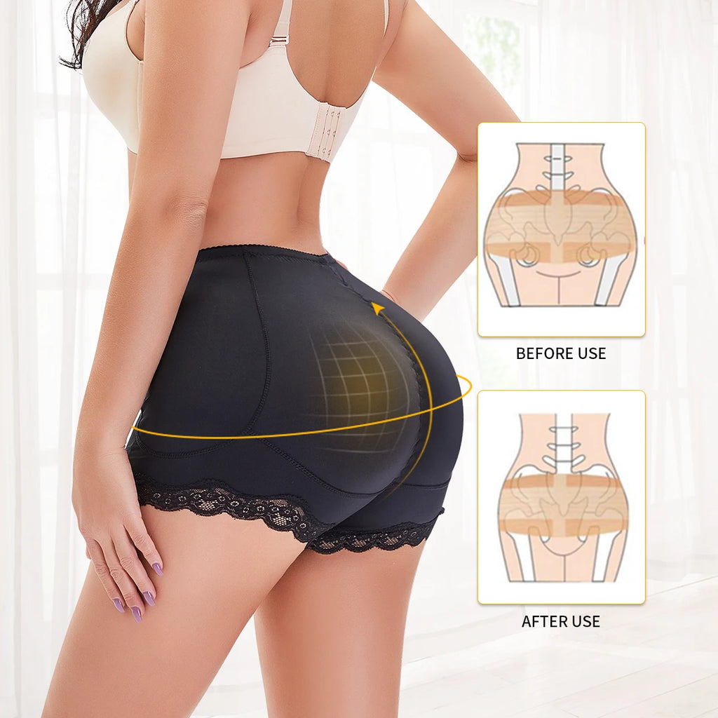 CXZD Butt Lifter Pants – Lace Padded Shapewear for Plump Hips