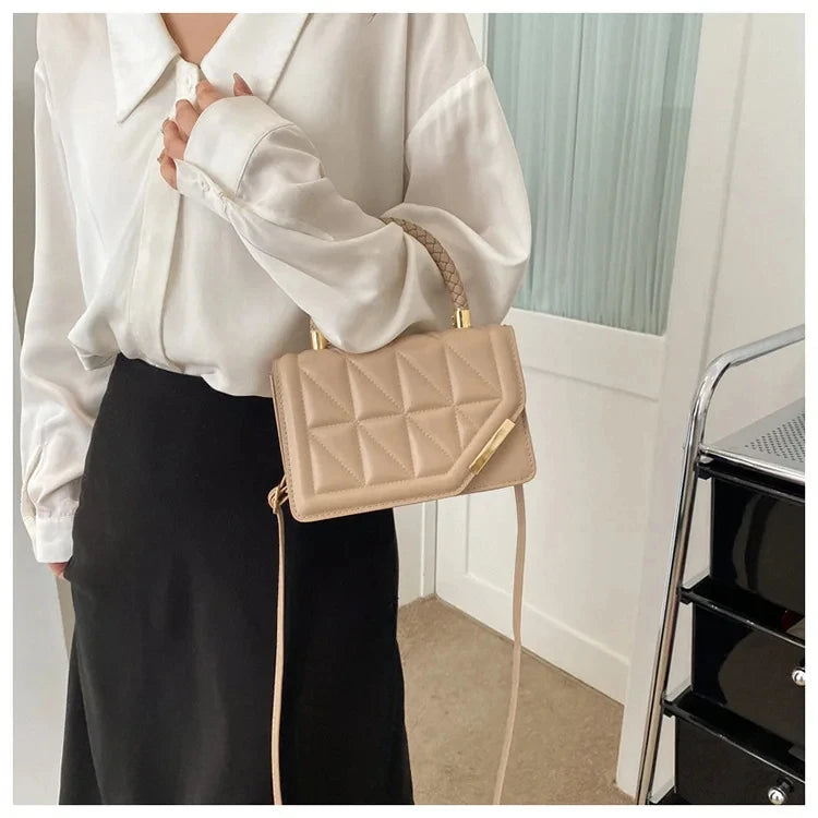 Designer Plaid PU Leather Crossbody Bag – Trendy Women’s Shoulder Handbag