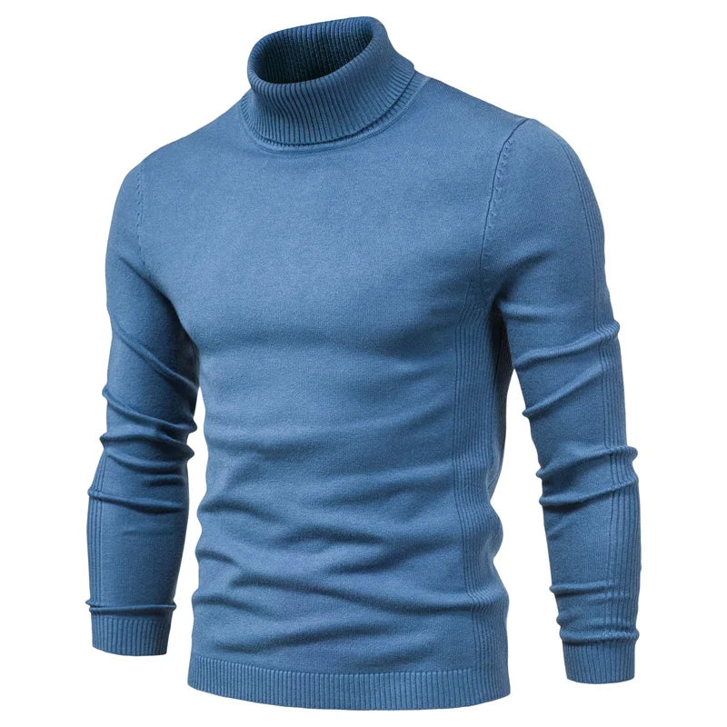 Men's Turtleneck Sweater 2021 – Casual, Solid Color, Warm, Slim Fit, Long Sleeve, High Quality