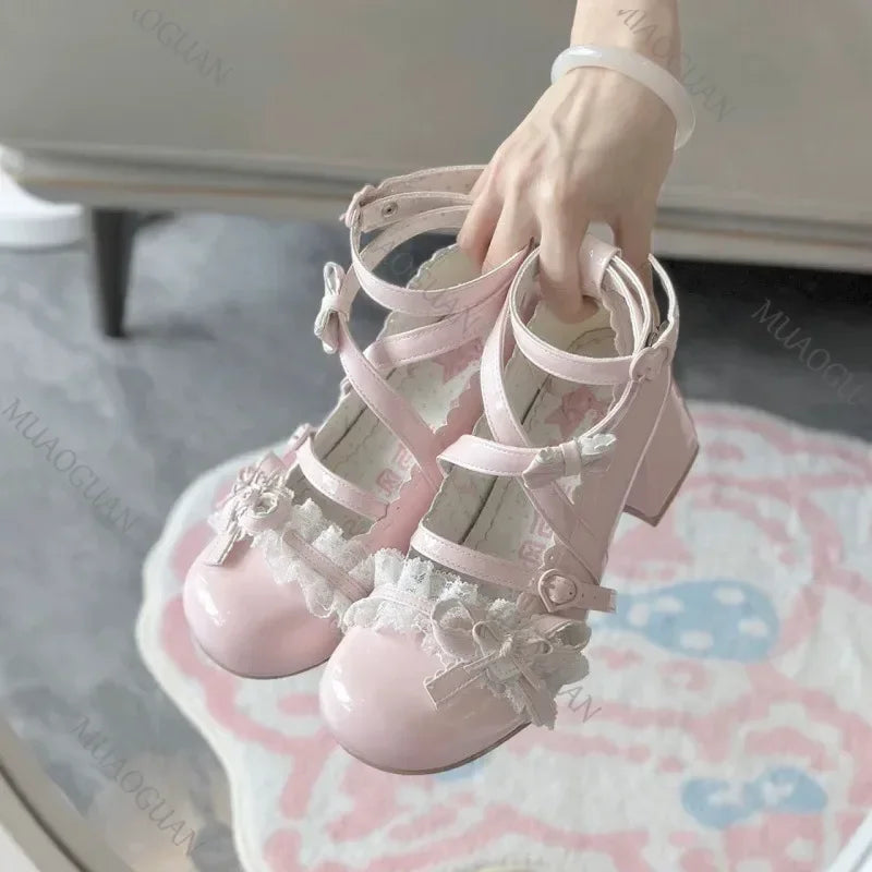 Lolita Mary Jane Bow High Heels – 2025 Women's Princess Pumps