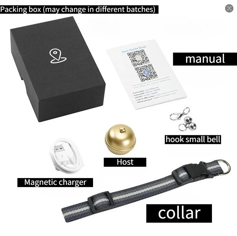Pet GPS Dog Collar – Tracking, Locator, Smart GPS, Jingle Bell