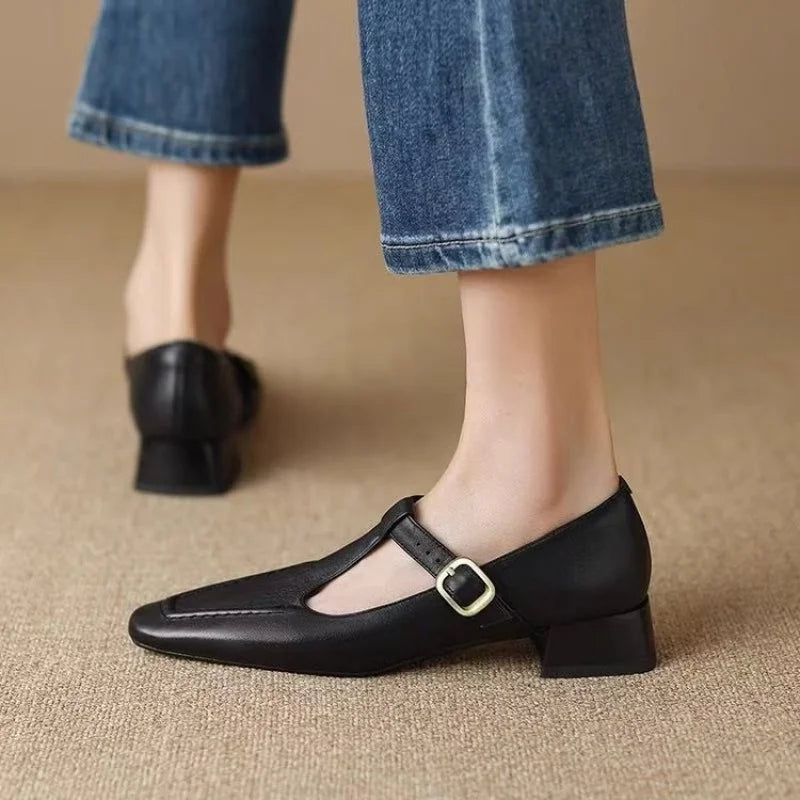 Women’s Hollow Square Toe Mary Janes