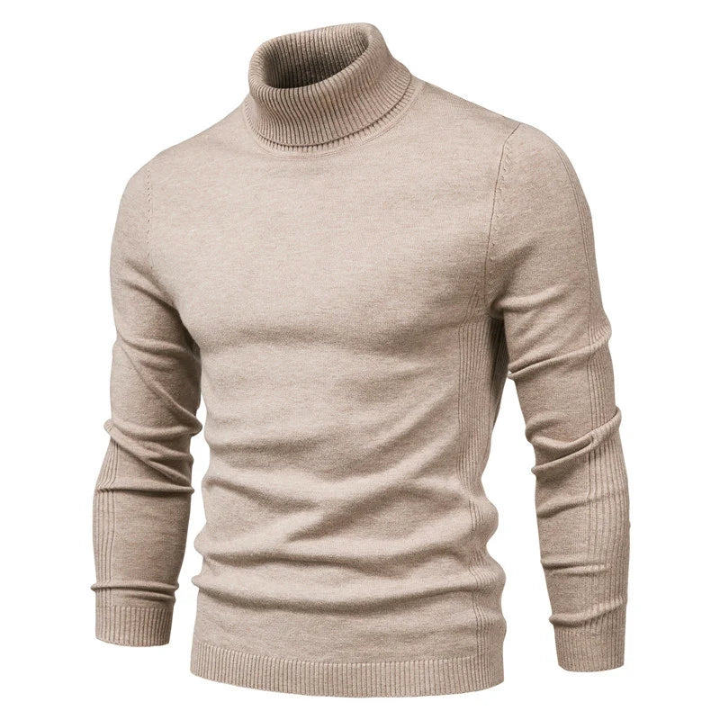 Men's Turtleneck Sweater 2021 – Casual, Solid Color, Warm, Slim Fit, Long Sleeve, High Quality