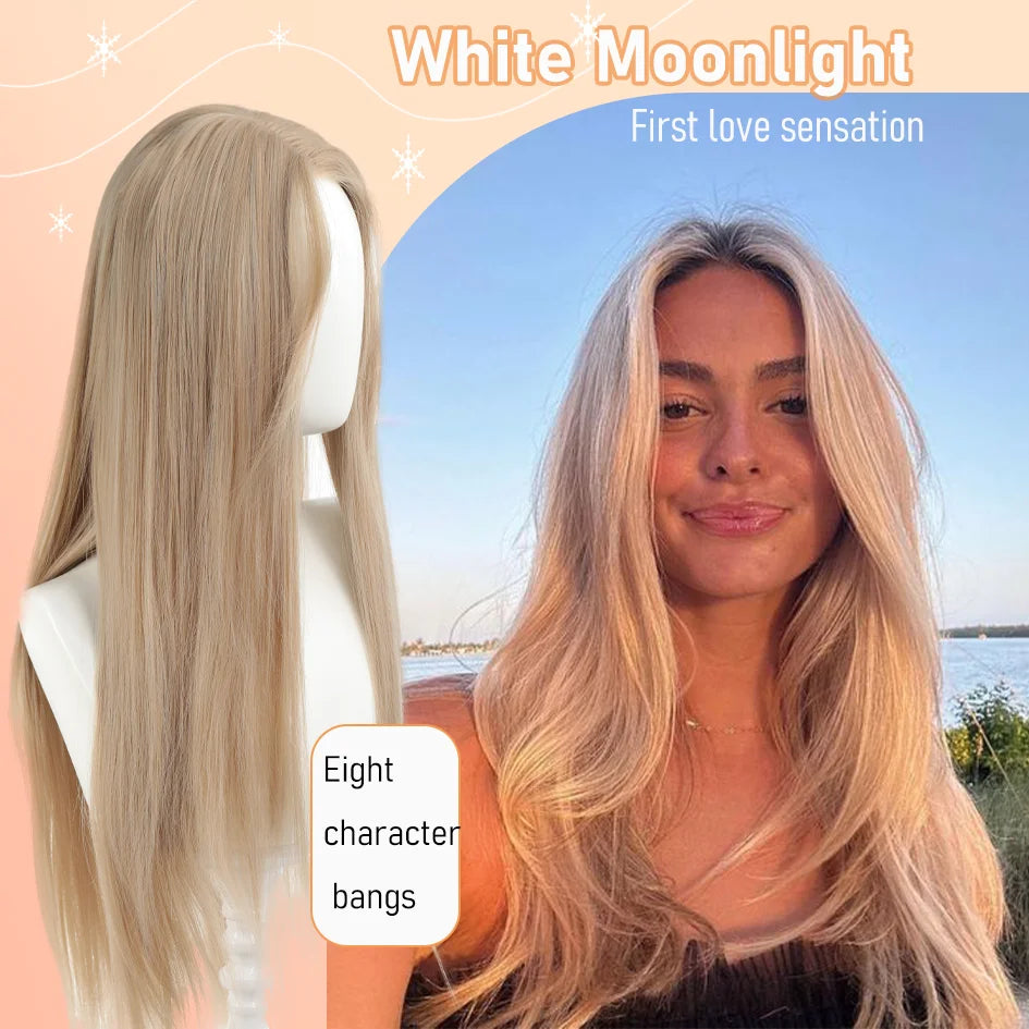 Synthetic Wig – Long Straight & Curly Hair, Bangs, Ponytail, Braids, Halloween/Christmas Gift