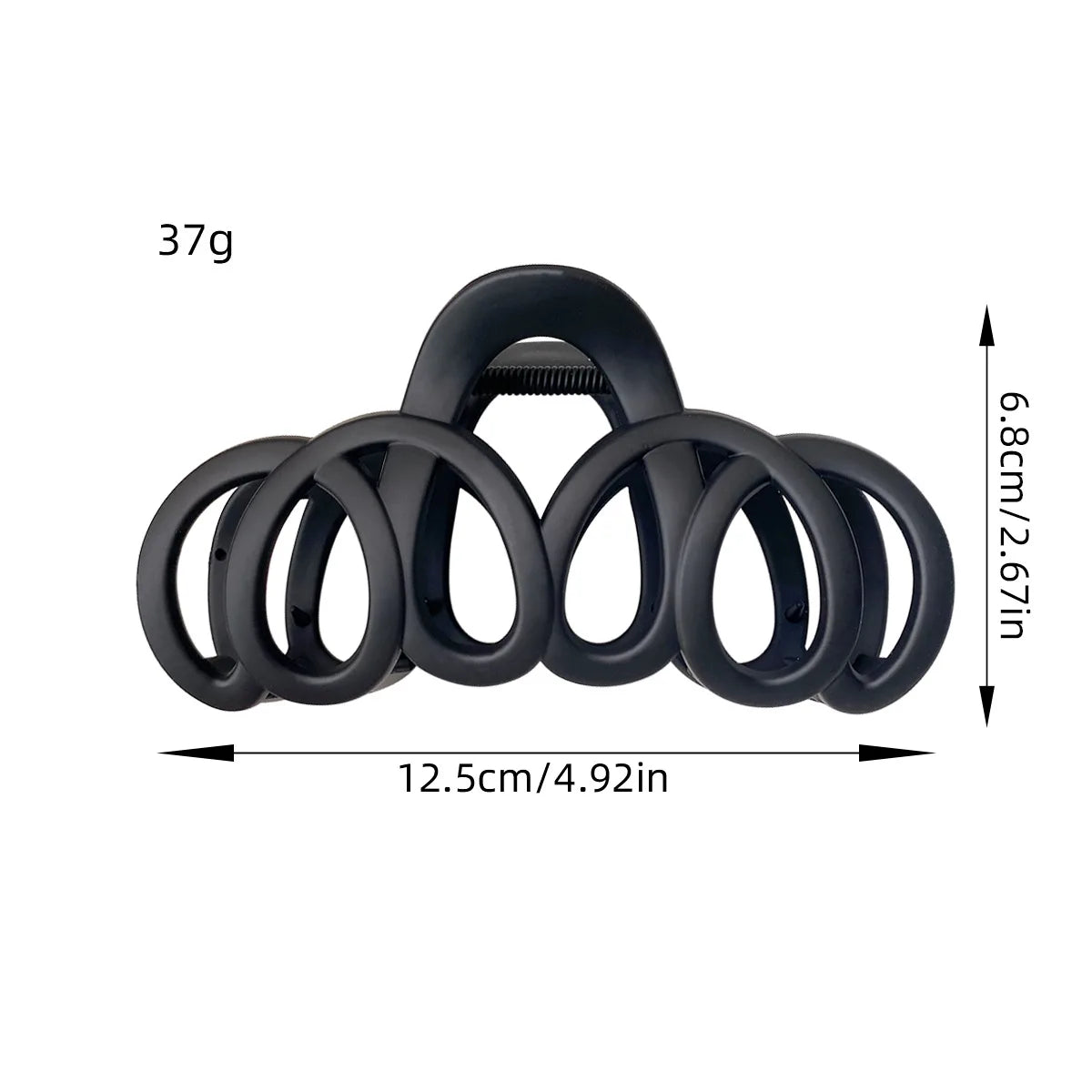 Frosted Hollow Hair Claw – Elegant Bow Barrette, Korean Style