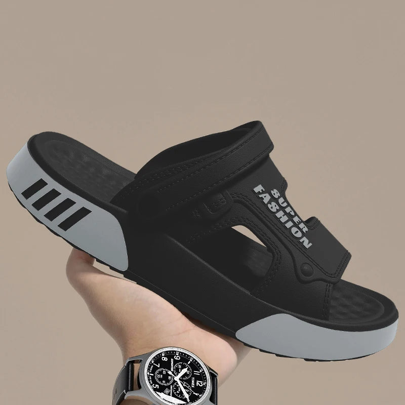 Men's EVA Slippers – Soft Sole, Platform Slides, Indoor/Outdoor, Beach & Home Shoes