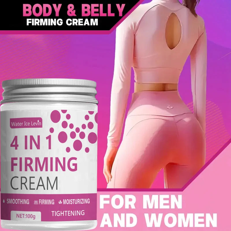 4-in-1 Firming Cream – Ginger, Aloe Vera & Coffee, Moisturizing for Abdomen, Arms & Legs