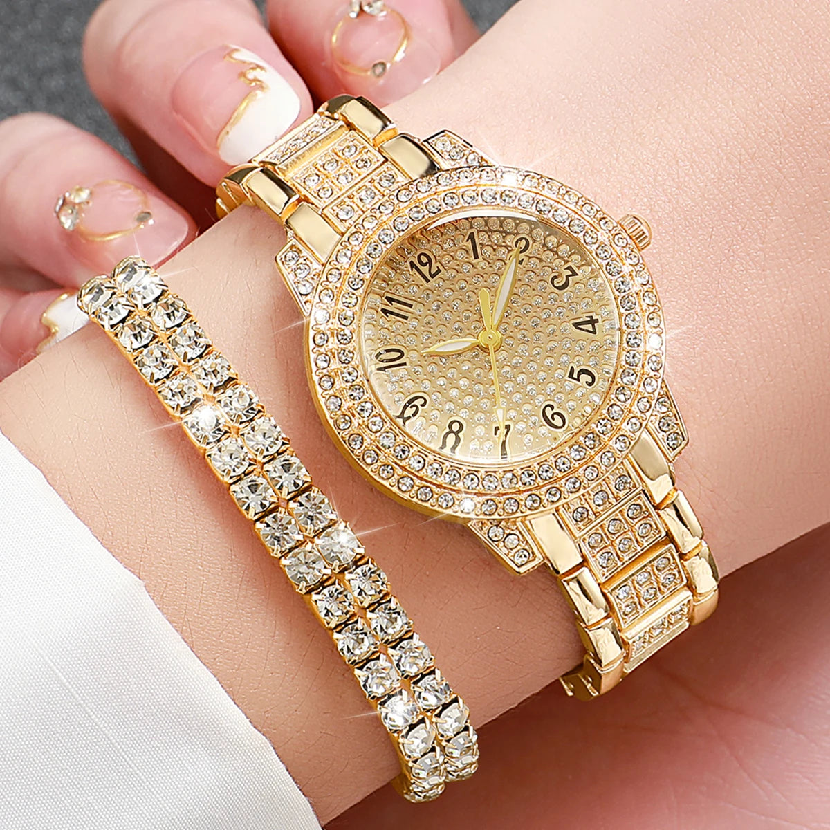 Luxe Doré – 6-Piece Diamond Watch Set