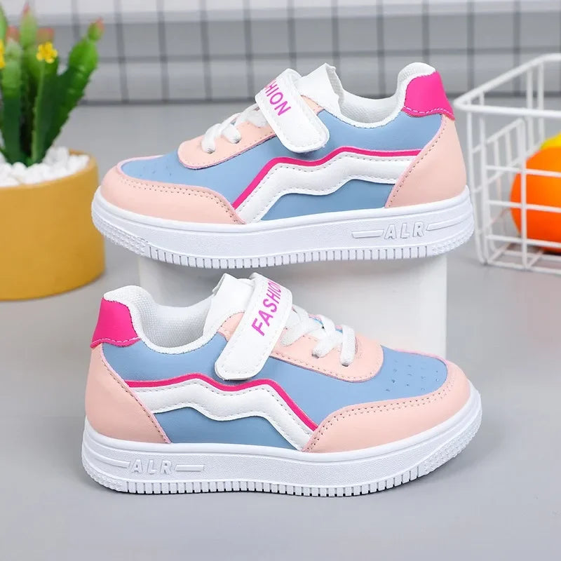 Girls' Sneakers – Non-Slip, Purple, Casual Running Shoes, Breathable Outdoor Shoes