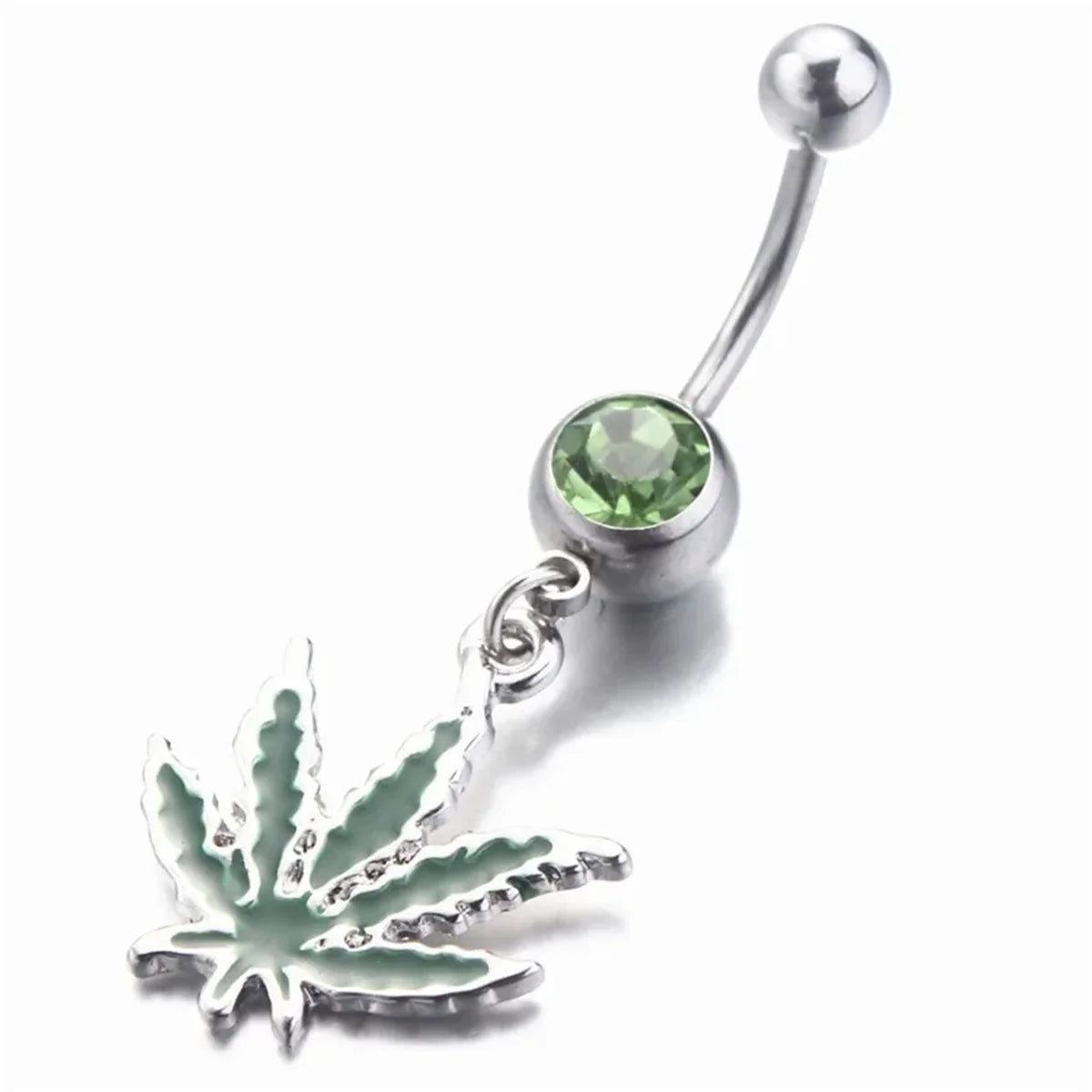 Verdé Leaf Navel Ring