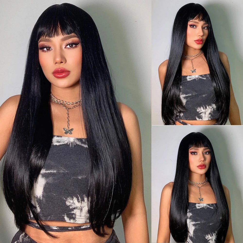 Medium Wavy Synthetic Wig – Chin-Length, Heat-Resistant