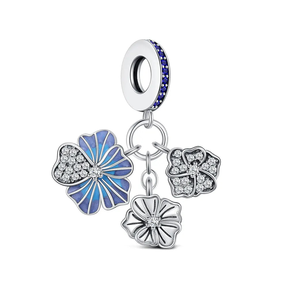 925 Sterling Silver Lotus Charm Pendant – Women’s DIY Bracelet