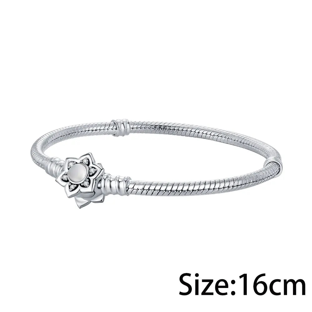 925 Sterling Silver Lotus Charm Pendant – Women’s DIY Bracelet