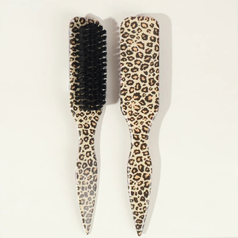 Boar Bristle Hair Brush – Slick Back, Ponytail & Bun, Edge Control, Backcombing & Teasing
