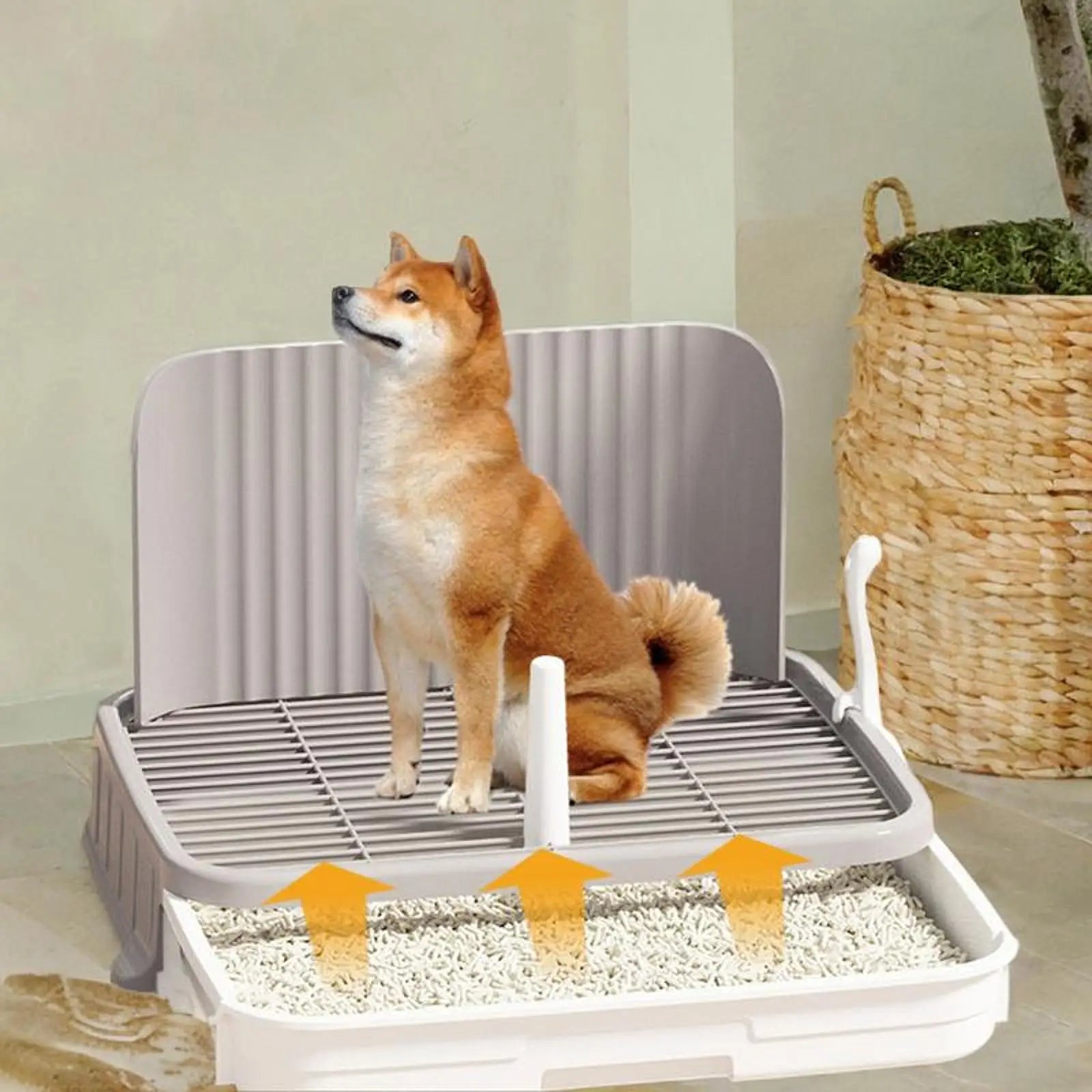 Dog Potty Training Tray – Puppy Pee Pad Holder, Mesh Toilet for Small Pets