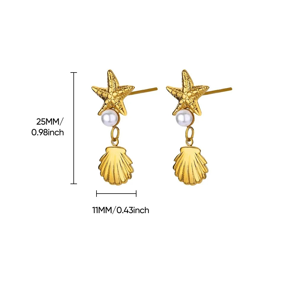 Étoile de Mer – Vintage Starfish Stud Earrings