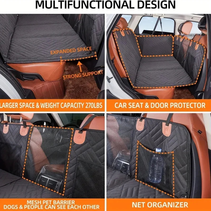 Dog Car Seat Cover – Waterproof, Scratch-Proof, Nonslip, Durable Pet Hammock