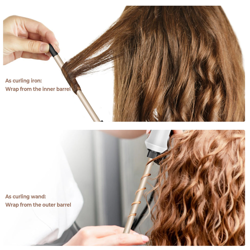 9mm Hair Curling Wand – Ceramic, Electric, Professional Curler, Salon Styling Tool