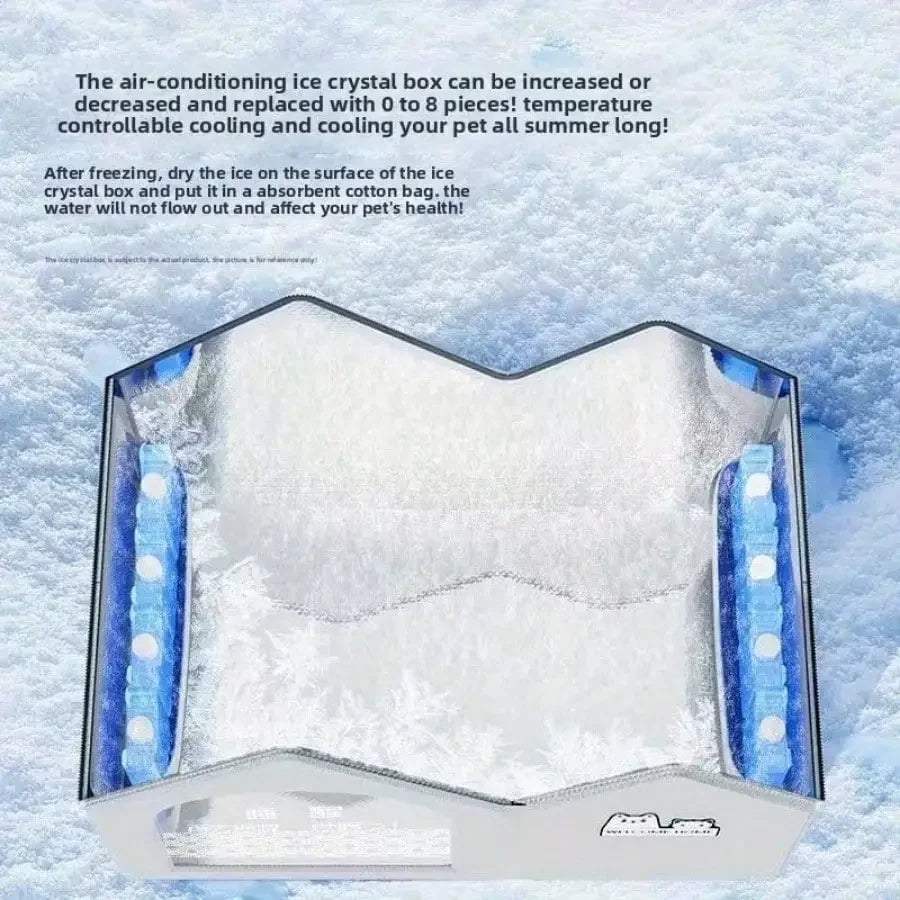 Pet Cooling Bed – Summer Ice House, Air-Conditioned, Small Cats & Dogs, Four Seasons Use