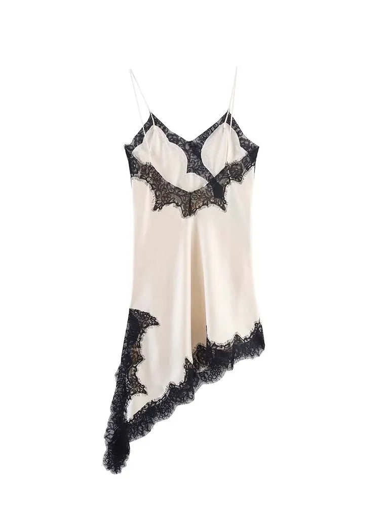 Women’s Summer V-Neck Lace Halter Dress